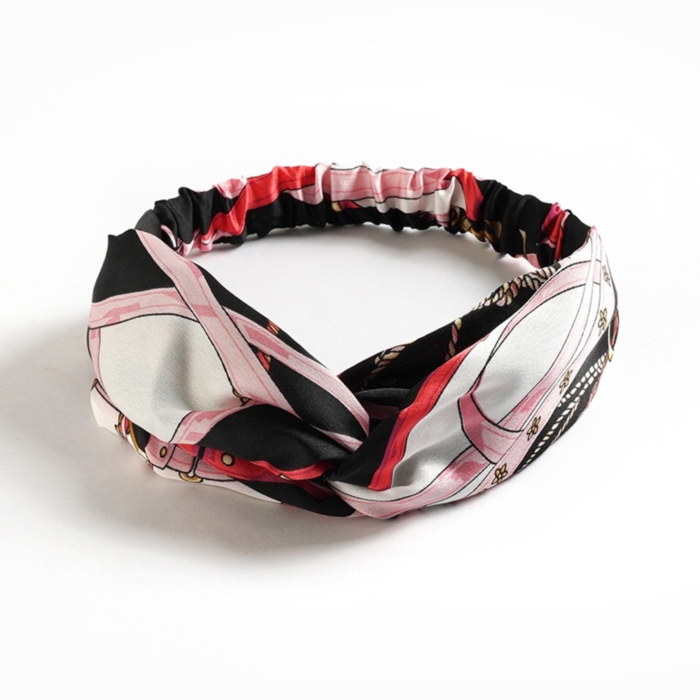 4 FOR $15 Silk satin print flower knot elastic Hair band . Twist Turban - Picture 3 of 9